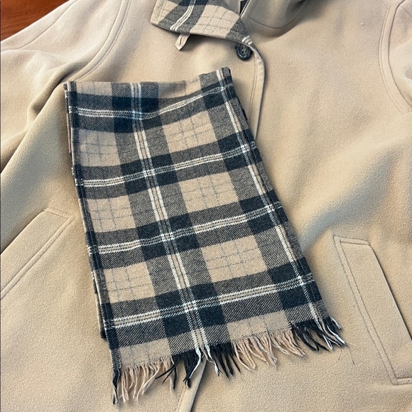 MarCona Coat Camel Plaid Sz 12 Matching Scarf - Picture 10 of 11